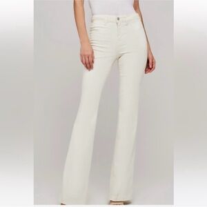 L'AGENCE Joplin High Rise Flare Jeans In Vintage White Pants Size 32